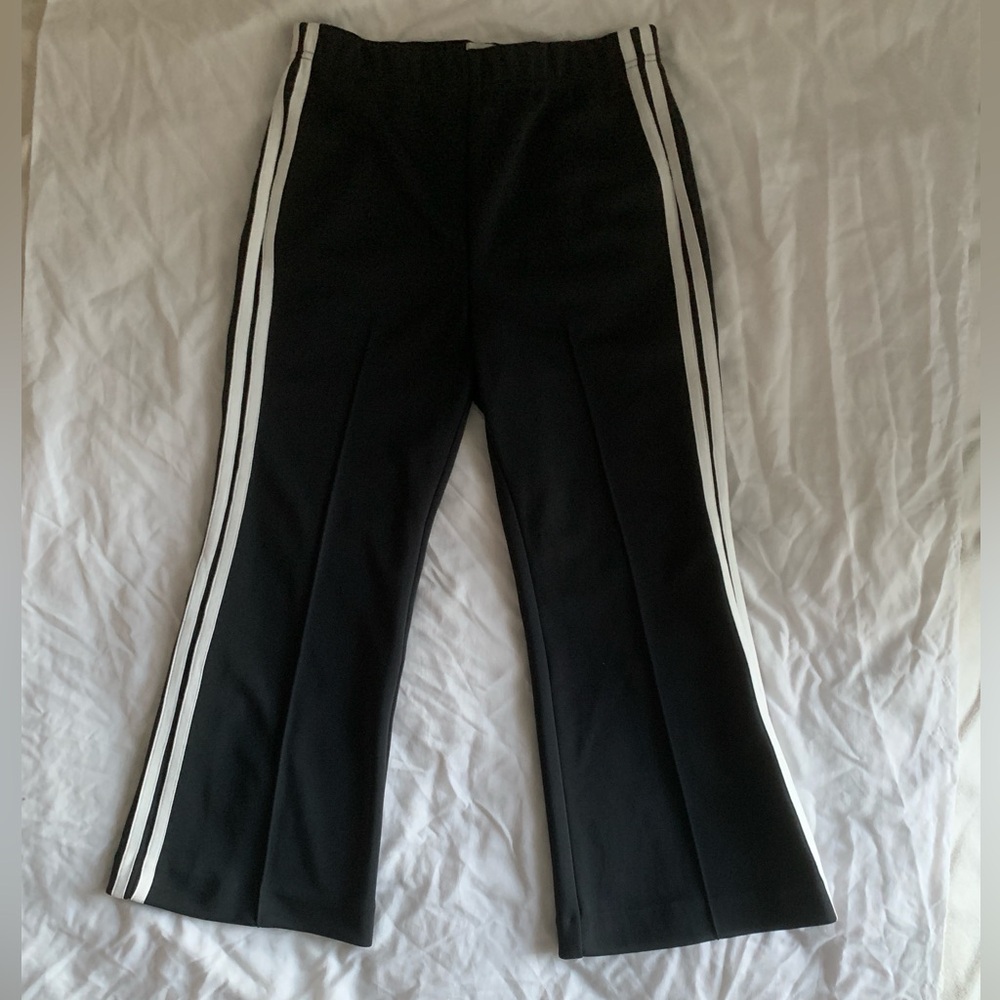 Maeve Anthropologie Fitted Side-Stripe Track Pants - Black / White - Size M - Picture 4 of 10